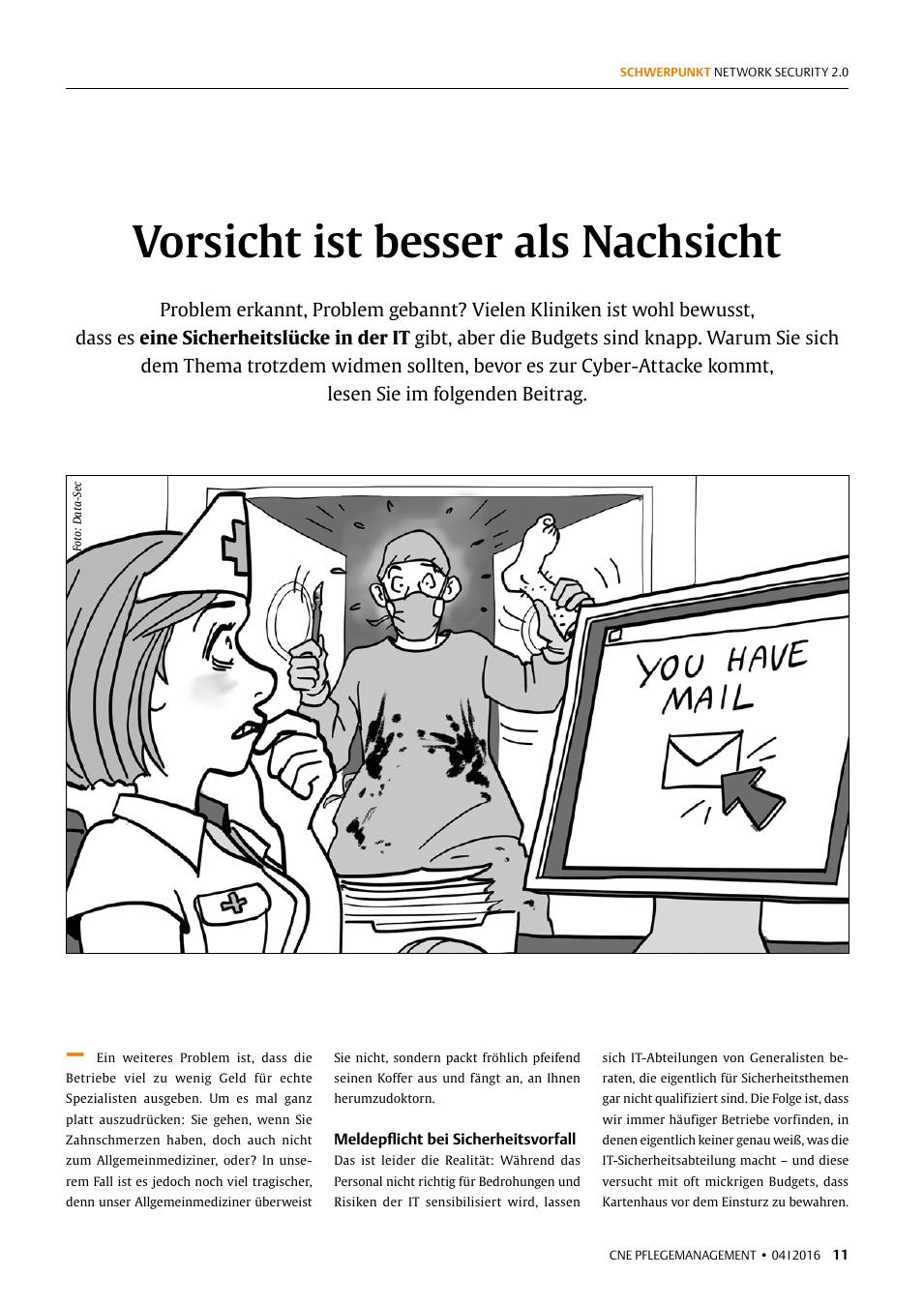 Vorschauseite 1: Vorsicht ist besser als Nachsicht