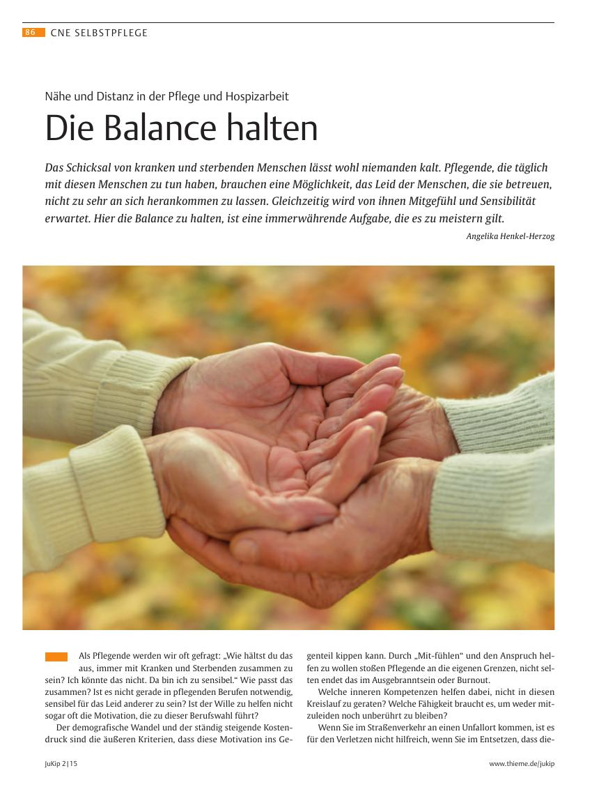 Vorschauseite 1: Die Balance halten
