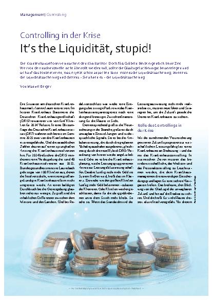 Vorschauseite 1: Controlling in der Krise: It’s the Liquidität, stupid!