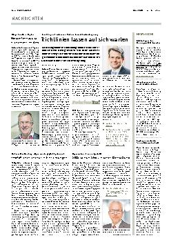 Vorschauseite 1: Richtlinien lassen auf sich warten.