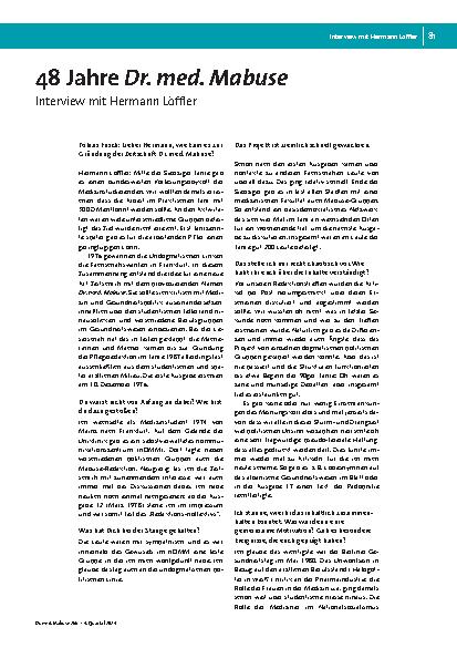 Vorschauseite 3: Dr. med. Mabuse sagt auf WieDer. sehen.