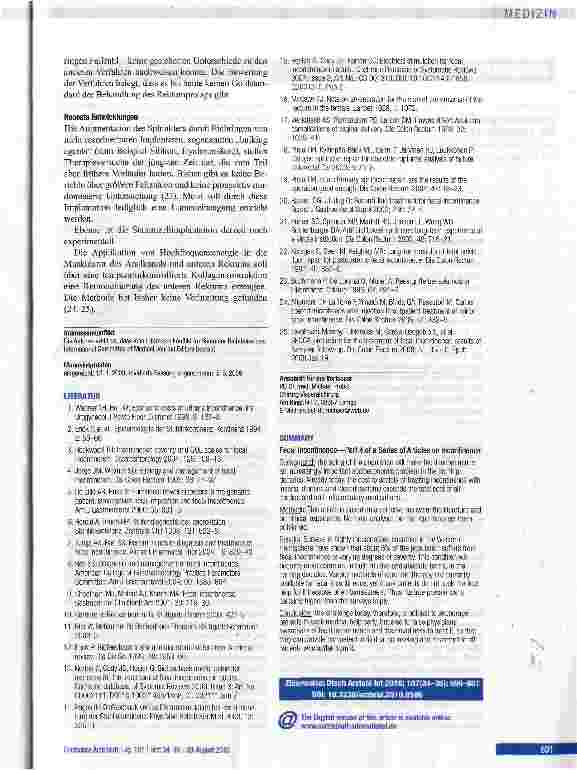 Vorschauseite 6: Stuhlinkontinenz Teil 4 der Serie: Inkontinenz