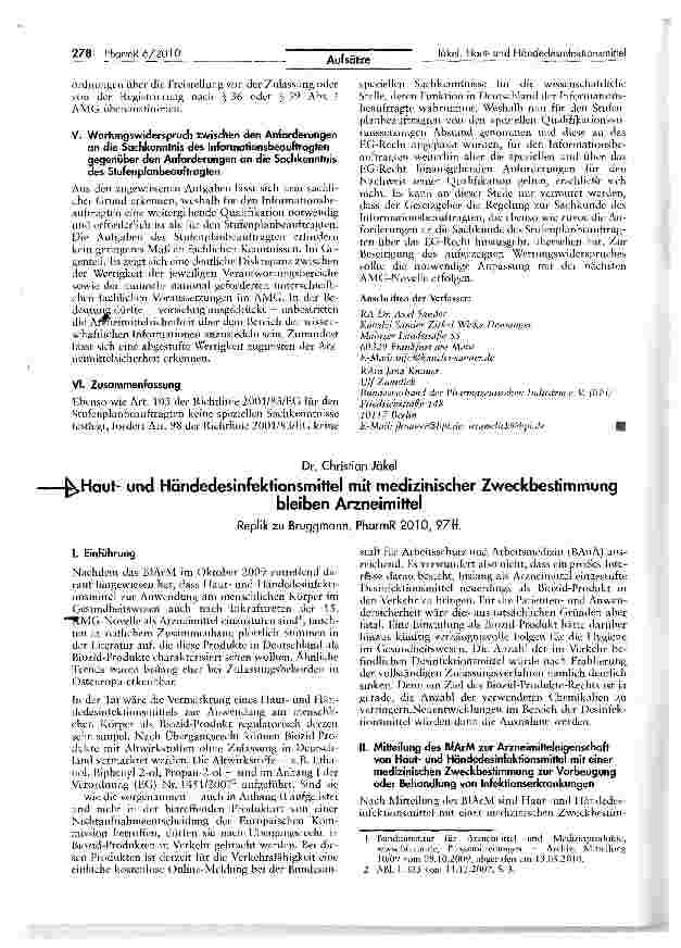 Vorschauseite 3: Die Qualifikation des Informationsbeauftragten gemäß § 74a AMG -Wertungswiderspruch zu den Anforderungen an die Sachkunde desStufenplanbeauftragen