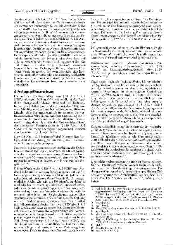 Vorschauseite 3: Das Tatbestandsmerkmal „identische Packungsgröße in §129 Abs. 1 S. 2 SGBV