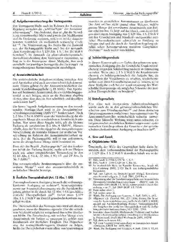 Vorschauseite 4: Das Tatbestandsmerkmal „identische Packungsgröße in §129 Abs. 1 S. 2 SGBV