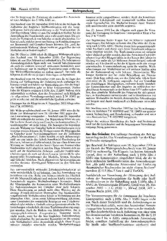 Vorschauseite 2: Keine Aufnahme eines nach dem 01.08.1961 in Verkehr gebrachten Medikaments in Traditionsliste