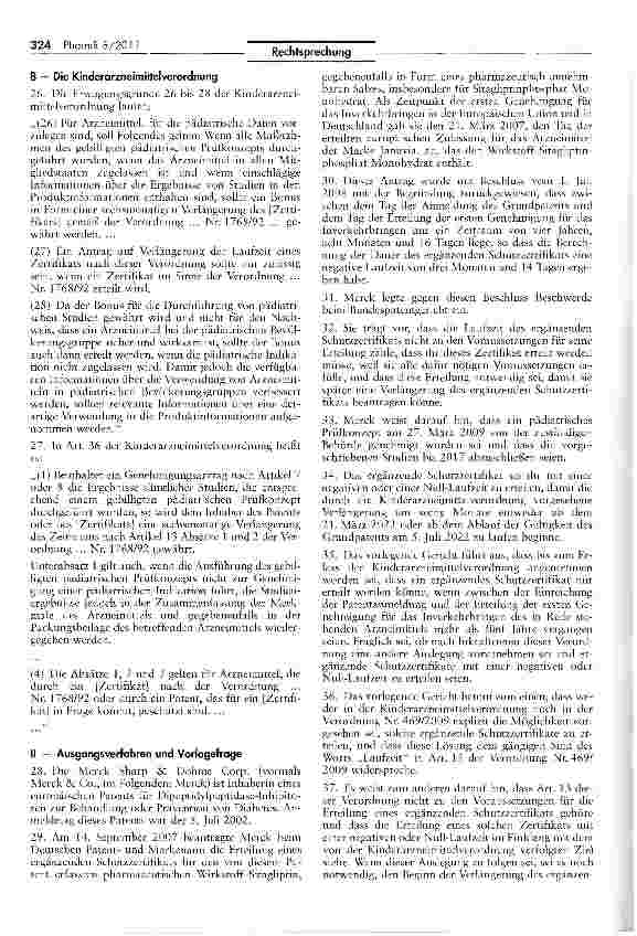 Vorschauseite 4: Unterlagenschutz und Laufzeitverlängerung -Voraussetzungen für die Erteilung eines ergänzenden Schutzzertifikats