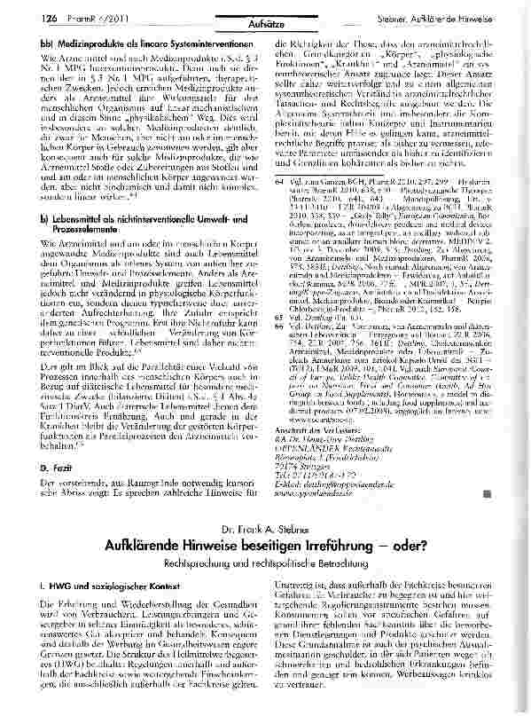 Vorschauseite 1: Aufklärende Hinweise beseitigen Irreführung - oder?