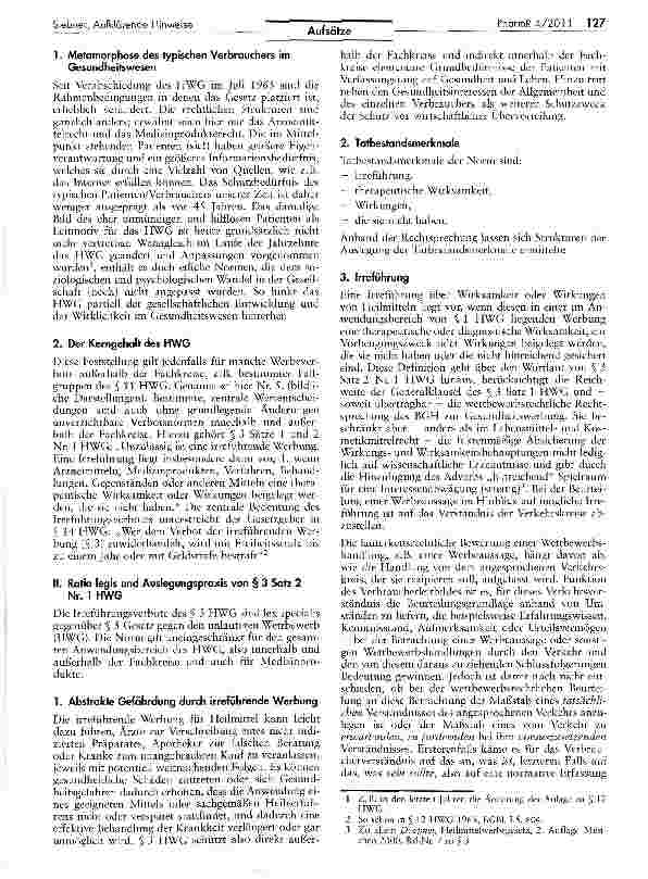 Vorschauseite 2: Aufklärende Hinweise beseitigen Irreführung - oder?