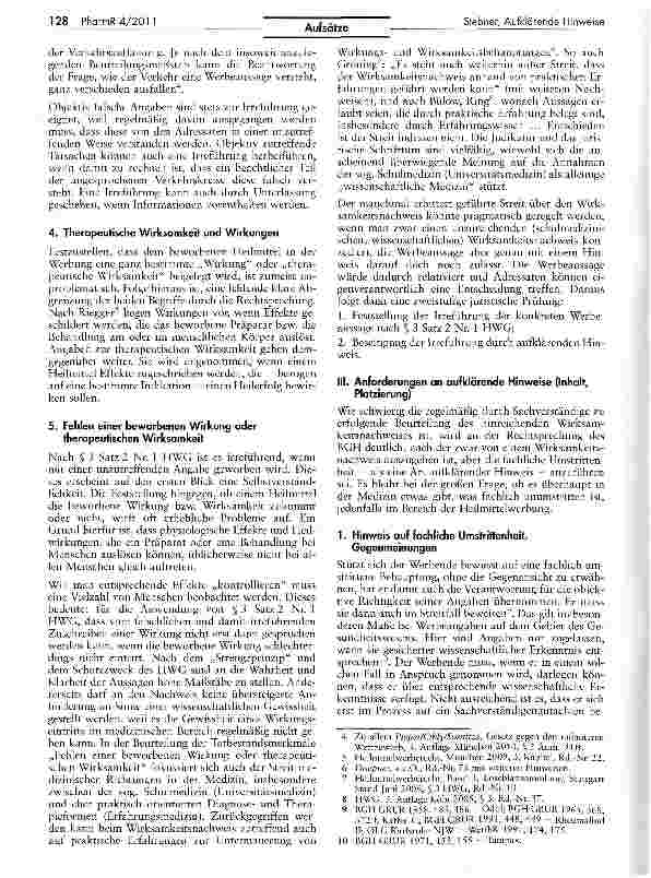 Vorschauseite 3: Aufklärende Hinweise beseitigen Irreführung - oder?
