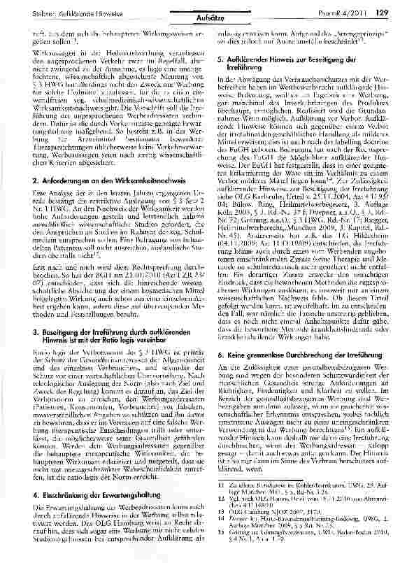 Vorschauseite 4: Aufklärende Hinweise beseitigen Irreführung - oder?