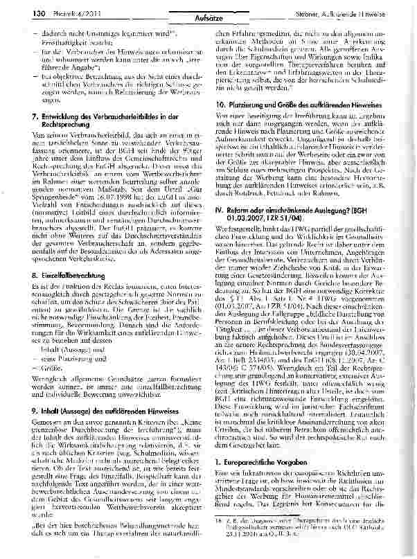 Vorschauseite 5: Aufklärende Hinweise beseitigen Irreführung - oder?
