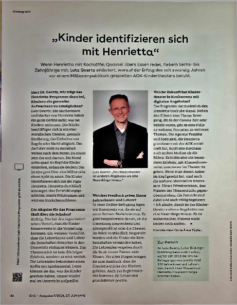 Vorschauseite 1: "Kinder identifizieren sich mit Henrietta. "