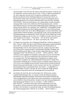 Vorschauseite 3: I. Tarifrecht Unzulässige Benachteiligung befristet beschäftigter Arbeitnehmer