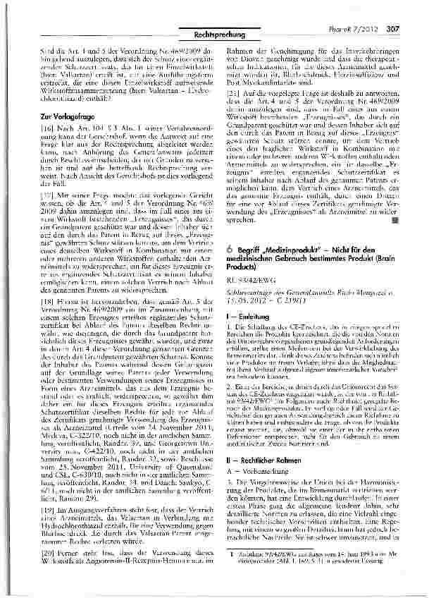 Vorschauseite 1: Begriff „Medizinprodukt - Nicht für den medizinischen Gebrauch bestimmtes Produkt