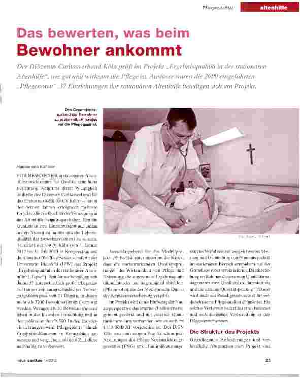 Vorschauseite 1: Das bewerten, was beim Bewohner ankommt