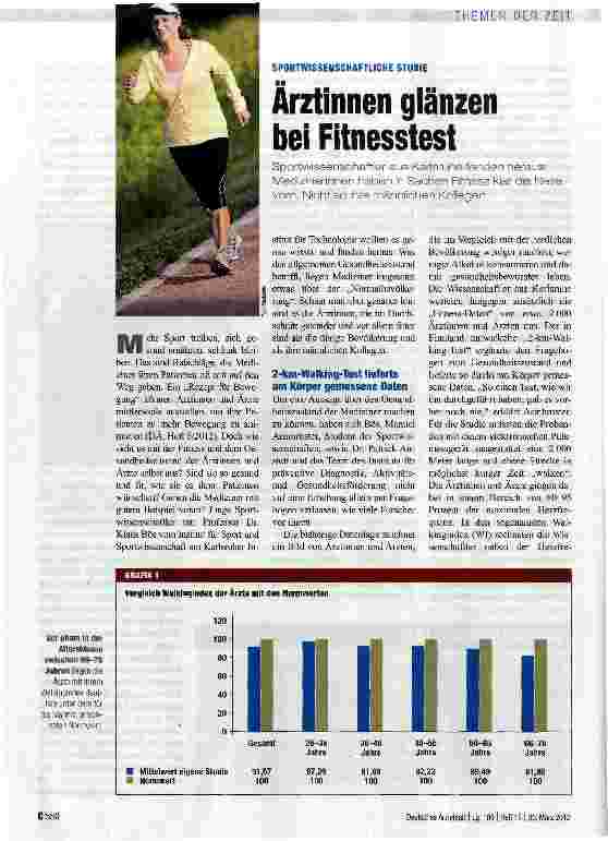 Vorschauseite 1: Arztinnen glänzen bei Fitnesstest