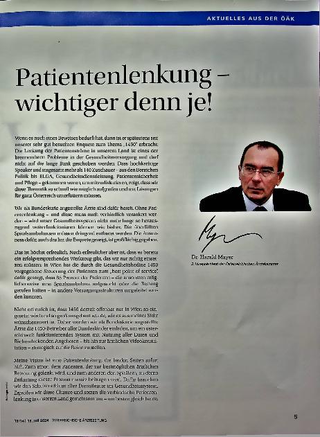 Vorschauseite 1: Patientenlenkung - wichtiger denn je!