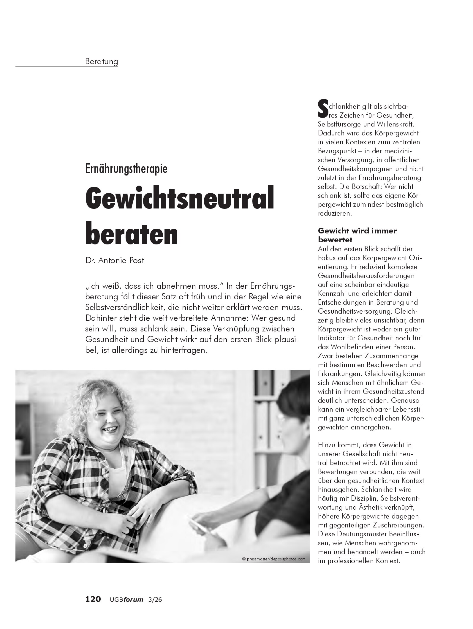 Vorschauseite 1: Gewichtsneutral beraten