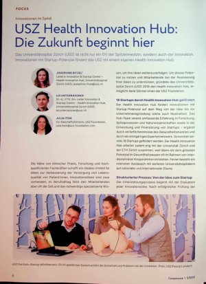 Vorschauseite 1: USZ Health Innovation Hub: Die Zukunft beginnt hier