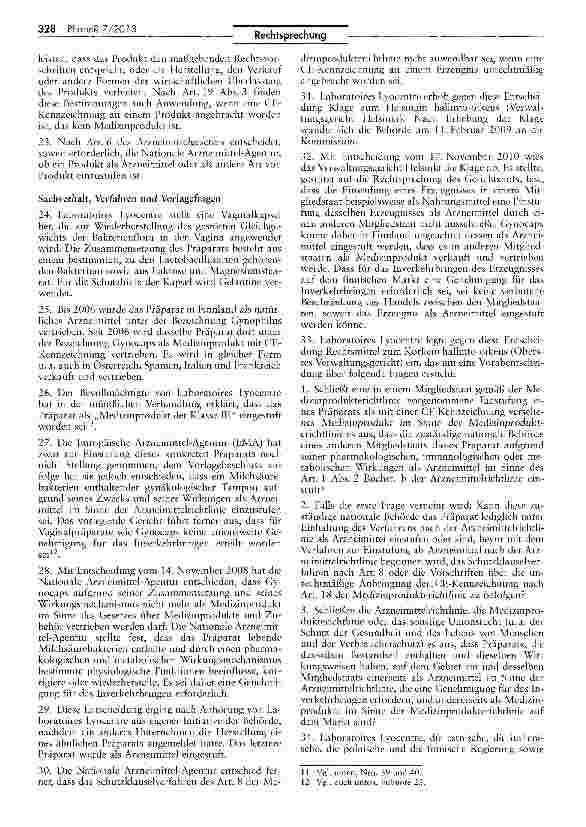 Vorschauseite 4: Arzneimittel - Medizinprodukt — CE-Kennzeichnung - Einstufung von ErzeugnissenRL 93/42/EWG/Art. 18, 8, 1 II a, 1 V c