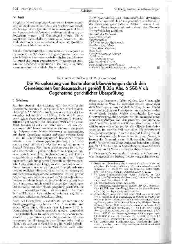 Vorschauseite 4: Zulassungsund überwachungsrechtliche Auswirkungen der neuen Anforderungen an Wirkund Hilfsstoffe nach dem 2. Gesetz zur Änderung arzneimittelrechtlicher und anderer Vorschriften (…