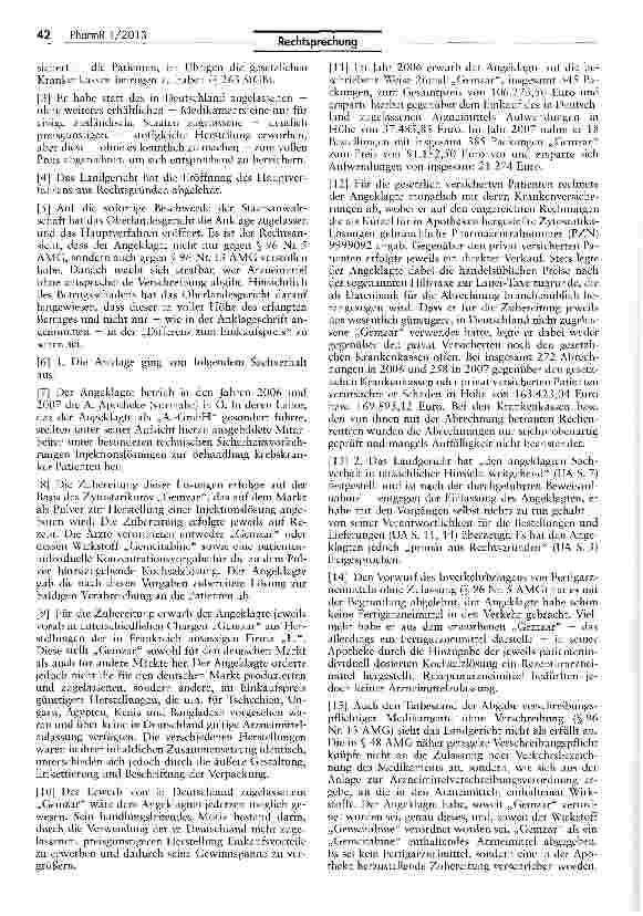 Vorschauseite 2: Verkauf von Importarzneimitteln ohne deutsche Zulassung AMG § 96 Nr. 5, Nr. 13; StGB § 263