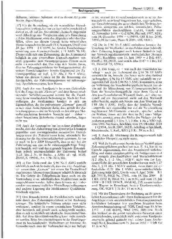 Vorschauseite 5: Verkauf von Importarzneimitteln ohne deutsche Zulassung AMG § 96 Nr. 5, Nr. 13; StGB § 263