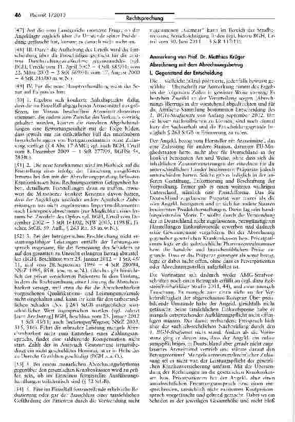 Vorschauseite 6: Verkauf von Importarzneimitteln ohne deutsche Zulassung AMG § 96 Nr. 5, Nr. 13; StGB § 263