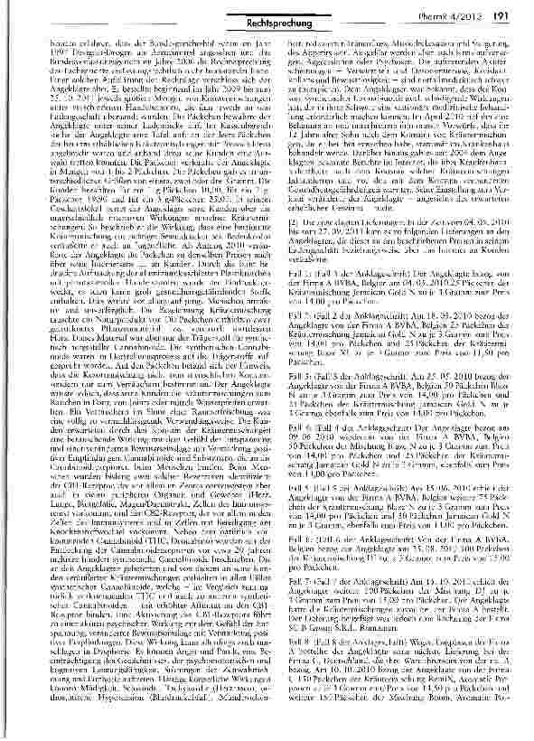 Vorschauseite 2: Kräutermischungen, die synthetische Cannabinoide enthalten, sind Funktionsarzneimittel im Sinne des § 2 I Nr. 2a AMG AMG §§ 95 I Nr. 1, III, VI; §§ 95 II, I Nr. 2a, 98