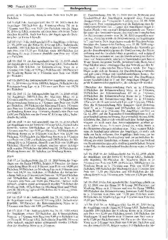 Vorschauseite 3: Kräutermischungen, die synthetische Cannabinoide enthalten, sind Funktionsarzneimittel im Sinne des § 2 I Nr. 2a AMG AMG §§ 95 I Nr. 1, III, VI; §§ 95 II, I Nr. 2a, 98