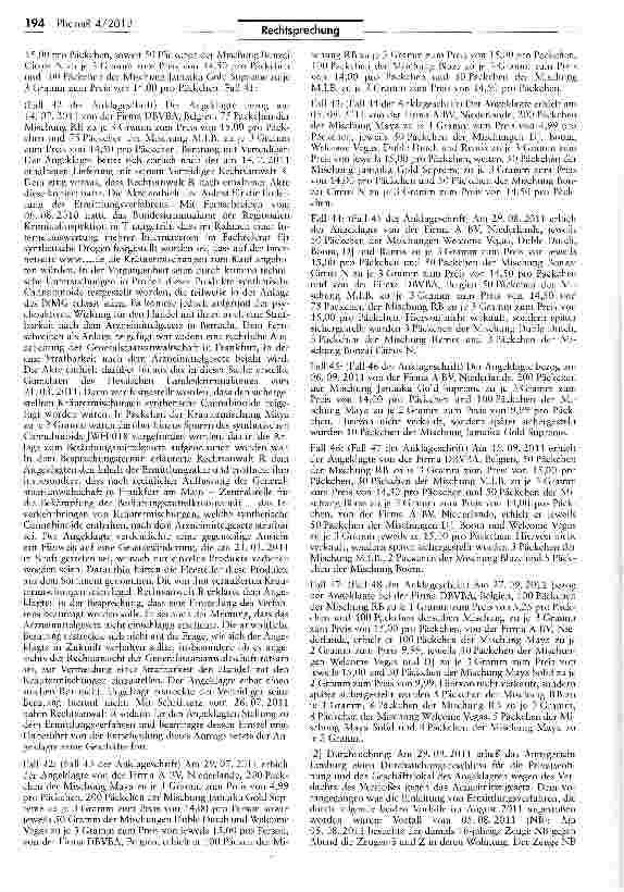 Vorschauseite 5: Kräutermischungen, die synthetische Cannabinoide enthalten, sind Funktionsarzneimittel im Sinne des § 2 I Nr. 2a AMG AMG §§ 95 I Nr. 1, III, VI; §§ 95 II, I Nr. 2a, 98