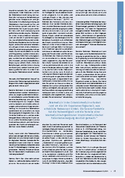 Vorschauseite 2: Digitale Expertise: Zum Stand der Telemedizin