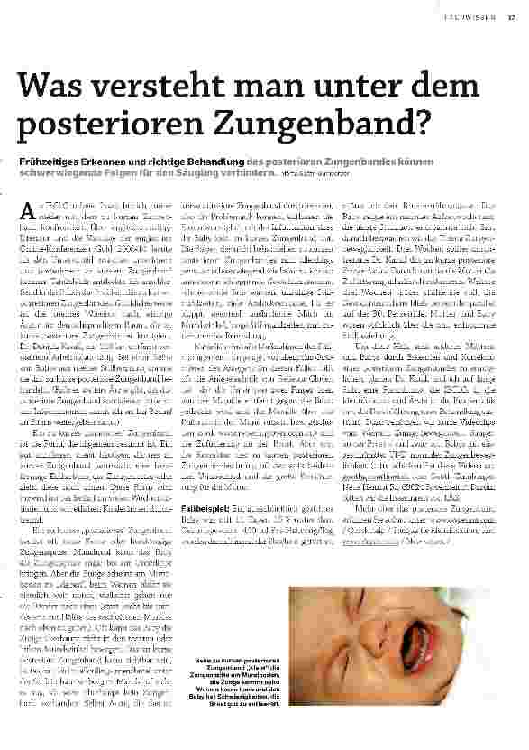 Vorschauseite 1: Was versteht man unter dem posterioren Zungenband?