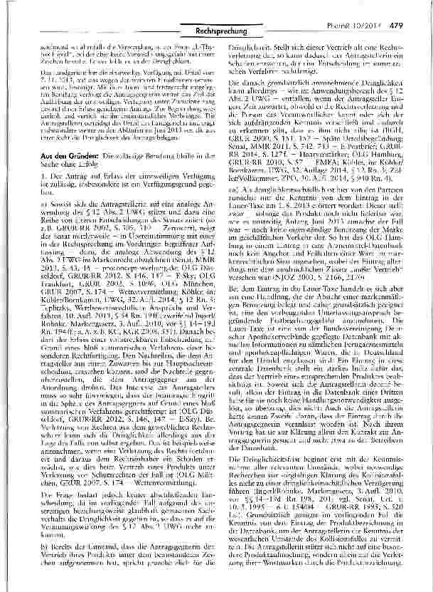 Vorschauseite 2: Markenmäßige Benutzung (L-Thyrox)