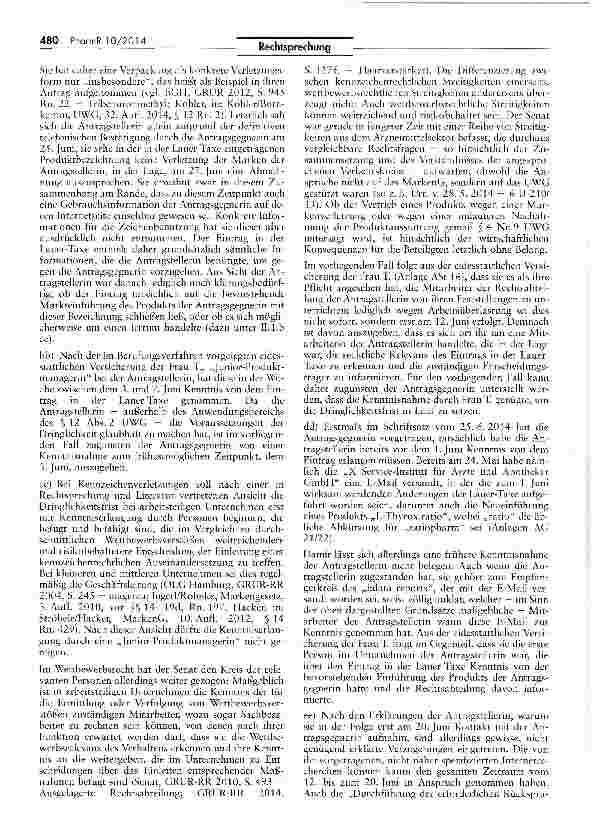 Vorschauseite 3: Markenmäßige Benutzung (L-Thyrox)