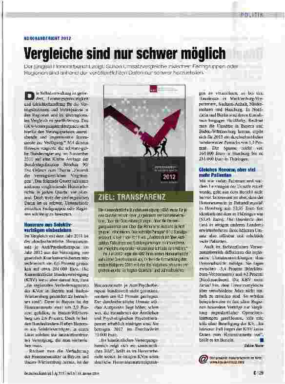 Vorschauseite 1: Vergleiche sind nur schwer möglich