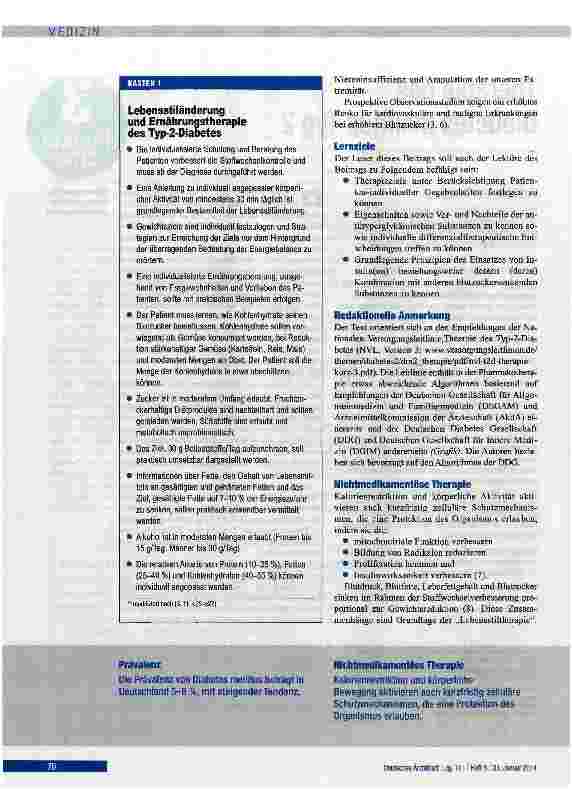 Vorschauseite 2: Therapie des Diabetes mellitus Typ 2