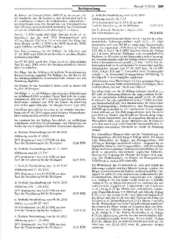 Vorschauseite 2: Erstattung von Arzneimittelkosten in der PKV MB/KK $ 1 I und 2