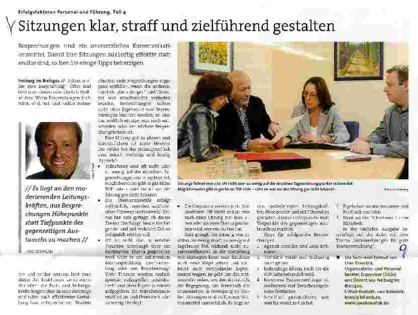 Vorschauseite 1: Erfolgsfaktoren Personal und Führung, Teil 4 Sitzungen klar, straff und zielführend gestalten