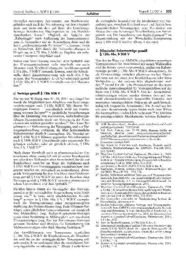 Vorschauseite 3: Zum Spezialitätsverhältnis zwischen Erstattungsvereinbarungen nach § 130c SGB V und Arzneimittelrabattverträgen nach § 130a Abs. 8 SGB V