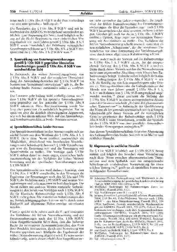 Vorschauseite 4: Zum Spezialitätsverhältnis zwischen Erstattungsvereinbarungen nach § 130c SGB V und Arzneimittelrabattverträgen nach § 130a Abs. 8 SGB V