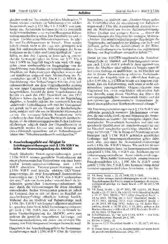 Vorschauseite 6: Zum Spezialitätsverhältnis zwischen Erstattungsvereinbarungen nach § 130c SGB V und Arzneimittelrabattverträgen nach § 130a Abs. 8 SGB V