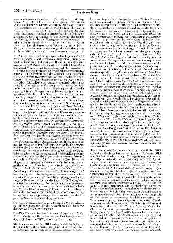 Vorschauseite 3: Produktneutrale Verschreibungen & Rabattverträge mit PharmaunternehmenBGB § 280 I i. V. m. SGB V § 69 I 3