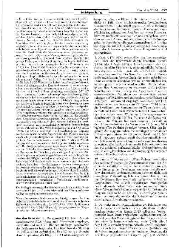 Vorschauseite 4: Produktneutrale Verschreibungen & Rabattverträge mit PharmaunternehmenBGB § 280 I i. V. m. SGB V § 69 I 3