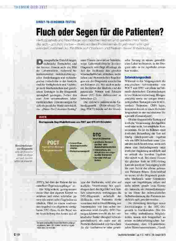 Vorschauseite 1: Fluch oder Segen für die Patienten?