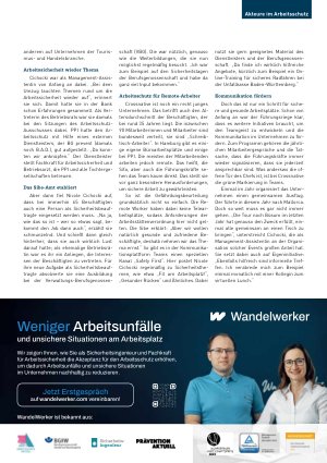 Vorschauseite 2: Sicherheitsbeauftragte bei Crossnative: Arbeitsschutz mobil Macht euch die Arbeit Bock?