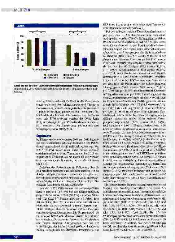 Vorschauseite 4: Versorgung primärer Mammakarzinome bei älteren Frauen mit adjuvanter Therapie