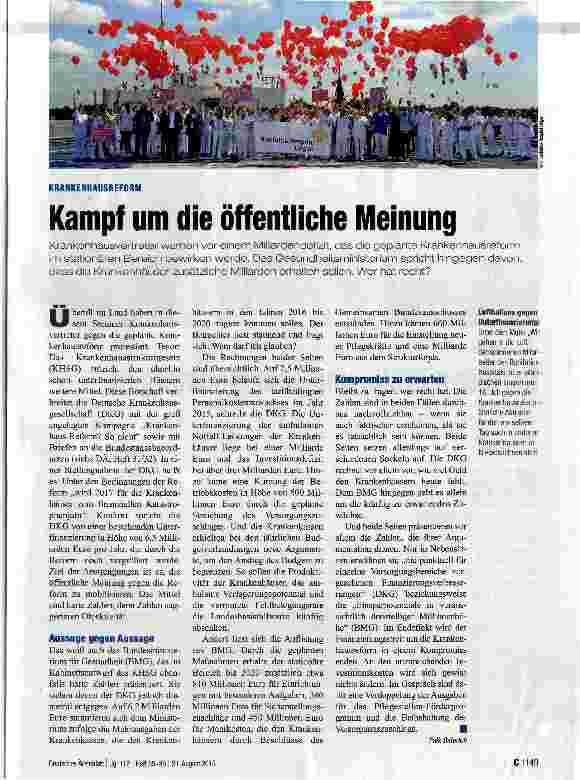 Vorschauseite 1: Kampf um die öffentliche Meinung