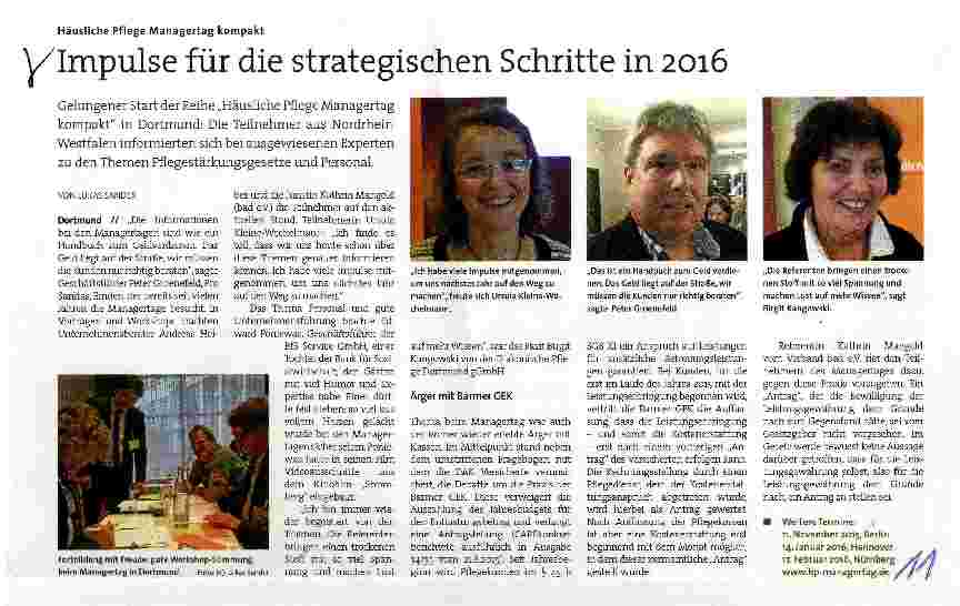 Vorschauseite 1: Impulse für die strategischen Schritte in 2016